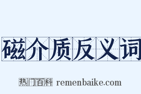 磁介质反义词是什么意思的图片